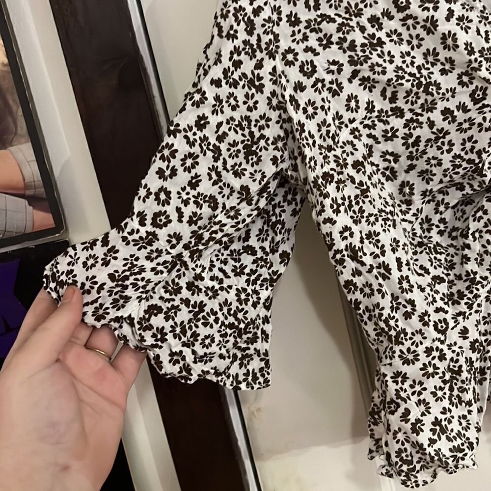 Tree of life tie front blouse - Picture 2 of 5